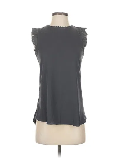 Pre-owned Ann Taylor Loft Sleeveless Blouse In Gray
