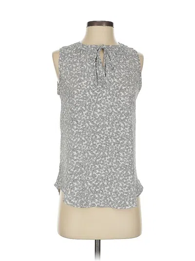 Pre-owned Ann Taylor Loft Sleeveless Blouse In Gray