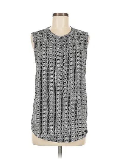 Pre-owned Ann Taylor Loft Sleeveless Blouse In Gray
