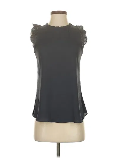 Pre-owned Ann Taylor Loft Sleeveless Blouse In Gray