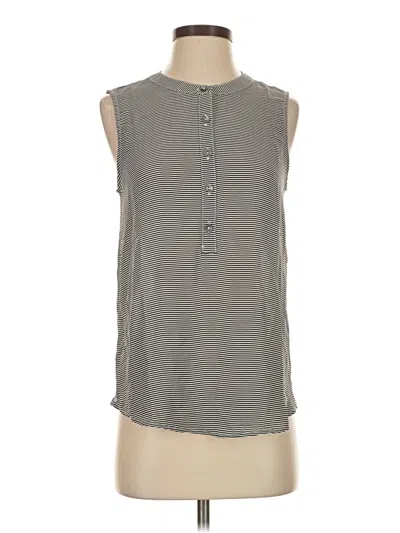 Ann Taylor Loft Sleeveless Blouse In Gray
