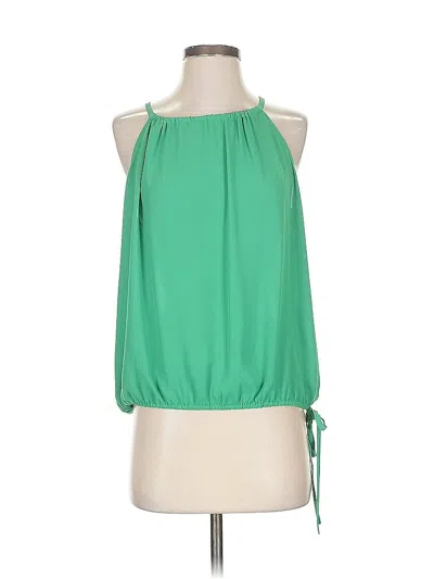 Pre-owned Ann Taylor Loft Sleeveless Blouse In Green