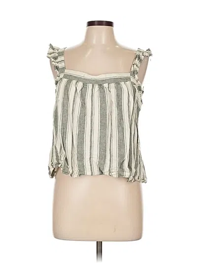 Pre-owned Ann Taylor Loft Sleeveless Blouse In Green