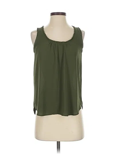 Pre-owned Ann Taylor Loft Sleeveless Blouse In Green