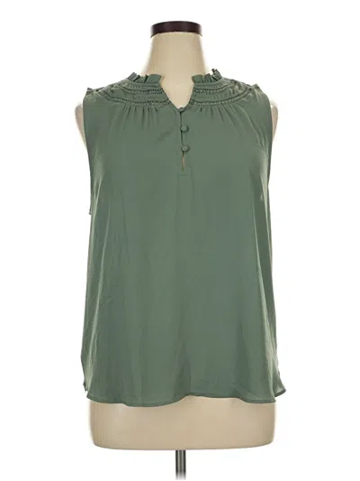 Ann Taylor Loft Sleeveless Blouse In Green
