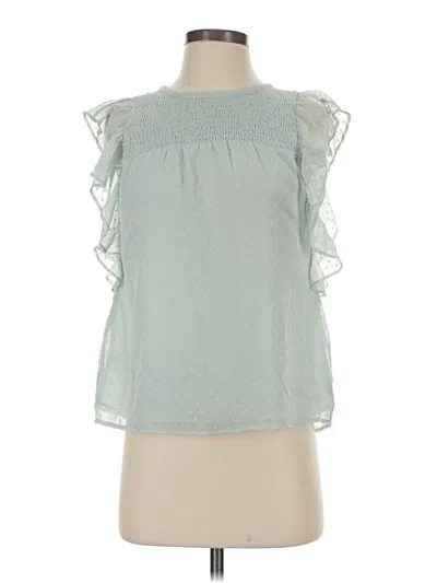 Pre-owned Ann Taylor Loft Sleeveless Blouse In Green