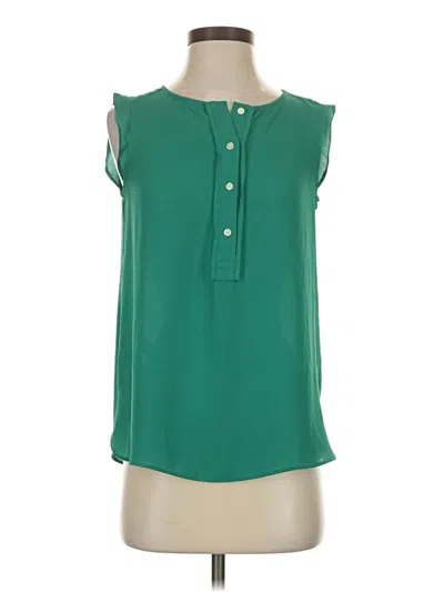 Pre-owned Ann Taylor Loft Sleeveless Blouse In Green