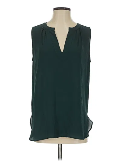 Pre-owned Ann Taylor Loft Sleeveless Blouse In Green