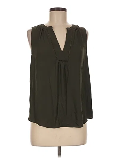 Pre-owned Ann Taylor Loft Sleeveless Blouse In Green