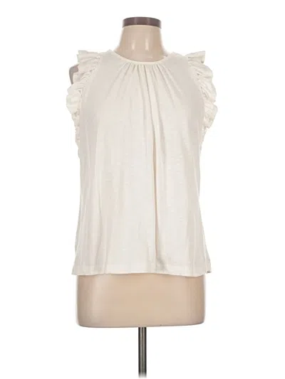 Pre-owned Ann Taylor Loft Sleeveless Blouse In Ivory