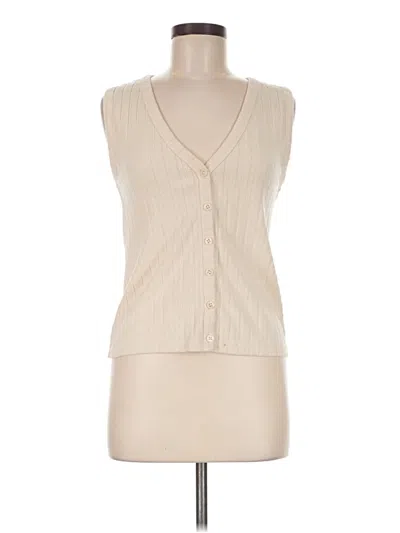 Pre-owned Ann Taylor Loft Sleeveless Blouse In Ivory