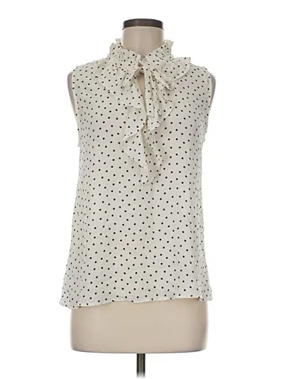 Pre-owned Ann Taylor Loft Sleeveless Blouse In Ivory