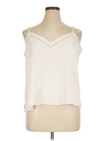 Pre-owned Ann Taylor Loft Sleeveless Blouse In Ivory