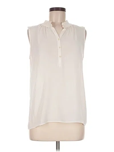 Pre-owned Ann Taylor Loft Sleeveless Blouse In Ivory