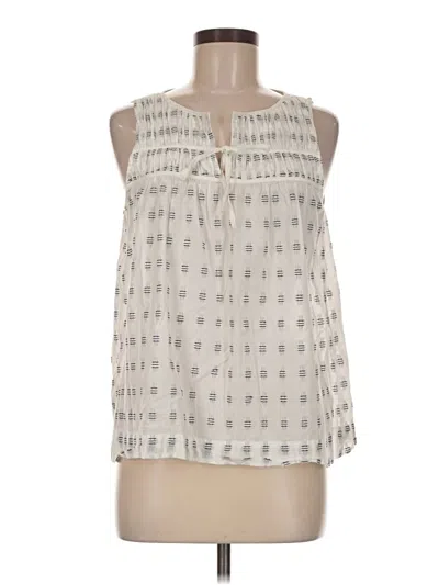 Pre-owned Ann Taylor Loft Sleeveless Blouse In Ivory