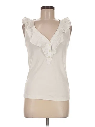 Pre-owned Ann Taylor Loft Sleeveless Blouse In Ivory
