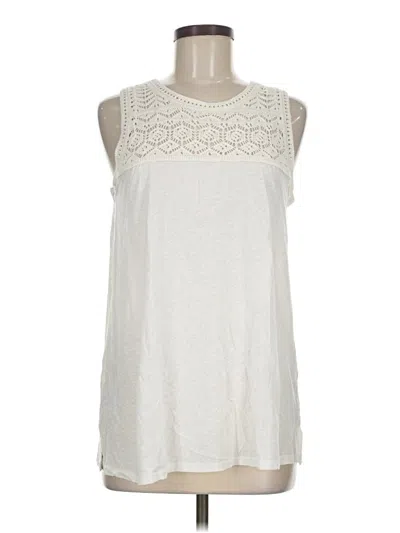 Ann Taylor Loft Sleeveless Blouse In Ivory