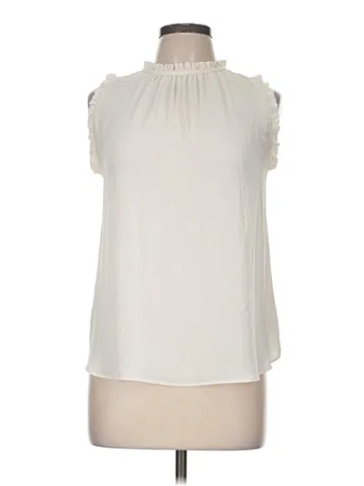 Pre-owned Ann Taylor Loft Sleeveless Blouse In Ivory
