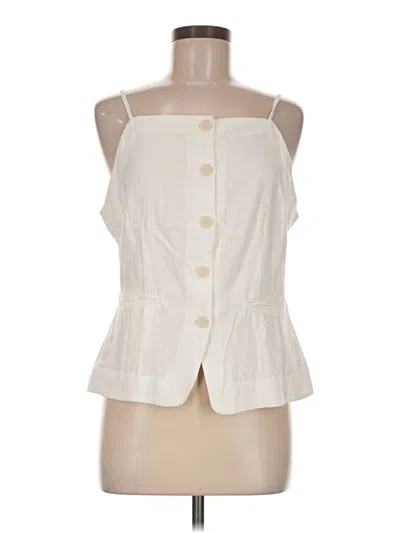 Pre-owned Ann Taylor Loft Sleeveless Blouse In Ivory