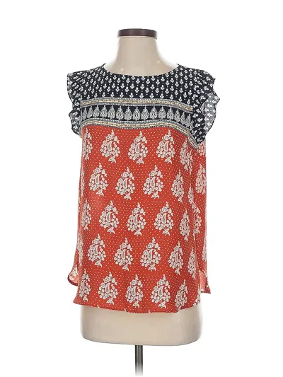 Pre-owned Ann Taylor Loft Sleeveless Blouse In Orange