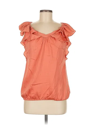 Pre-owned Ann Taylor Loft Sleeveless Blouse In Orange