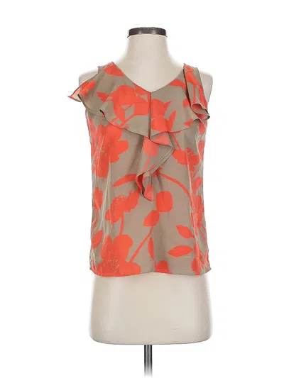 Pre-owned Ann Taylor Loft Sleeveless Blouse In Orange