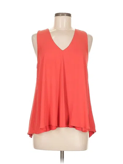 Pre-owned Ann Taylor Loft Sleeveless Blouse In Orange