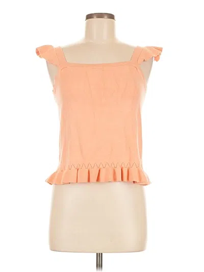 Pre-owned Ann Taylor Loft Sleeveless Blouse In Orange
