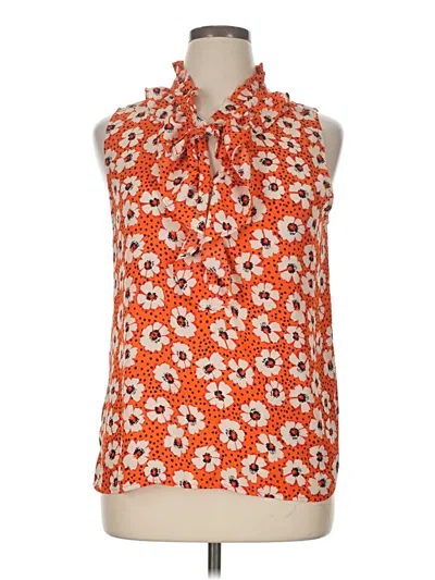 Pre-owned Ann Taylor Loft Sleeveless Blouse In Orange