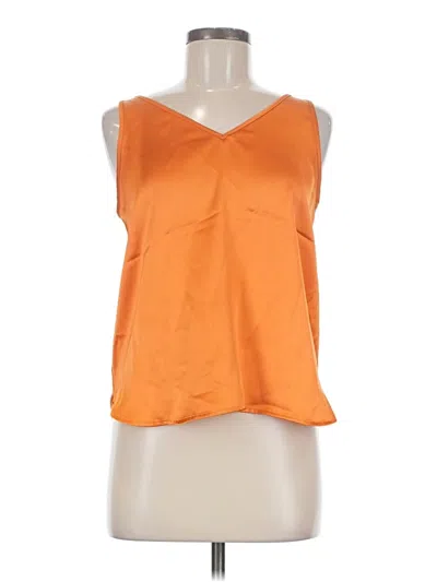 Pre-owned Ann Taylor Loft Sleeveless Blouse In Orange