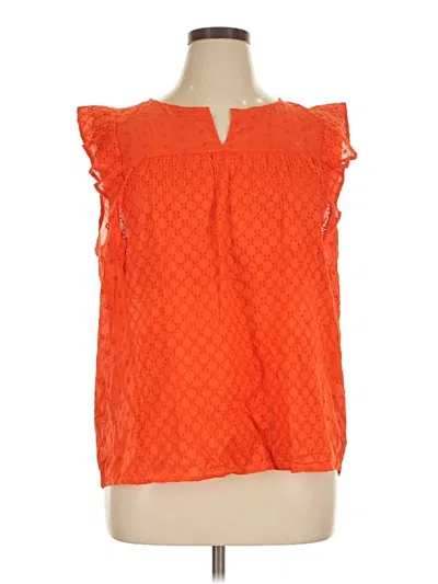 Ann Taylor Loft Sleeveless Blouse In Orange