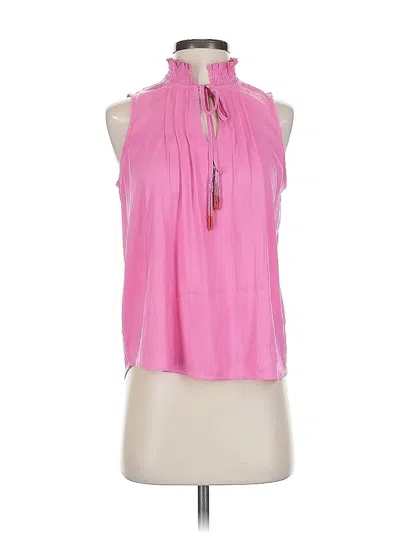 Pre-owned Ann Taylor Loft Sleeveless Blouse In Pink
