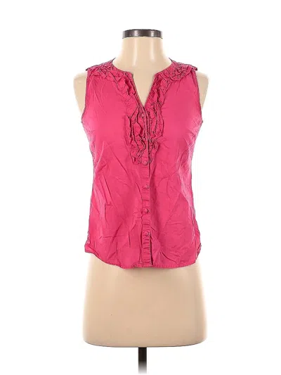 Pre-owned Ann Taylor Loft Sleeveless Blouse In Pink