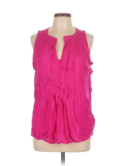 Pre-owned Ann Taylor Loft Sleeveless Blouse In Pink