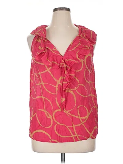 Pre-owned Ann Taylor Loft Sleeveless Blouse In Pink