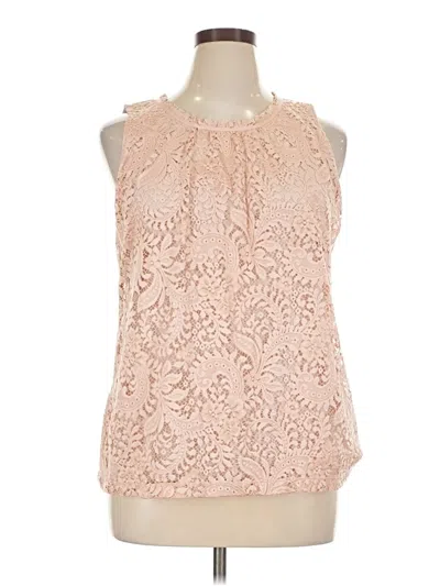 Pre-owned Ann Taylor Loft Sleeveless Blouse In Pink