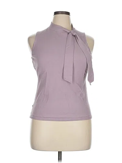 Pre-owned Ann Taylor Loft Sleeveless Blouse In Purple