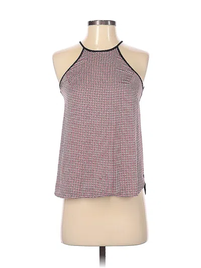 Pre-owned Ann Taylor Loft Sleeveless Blouse In Red