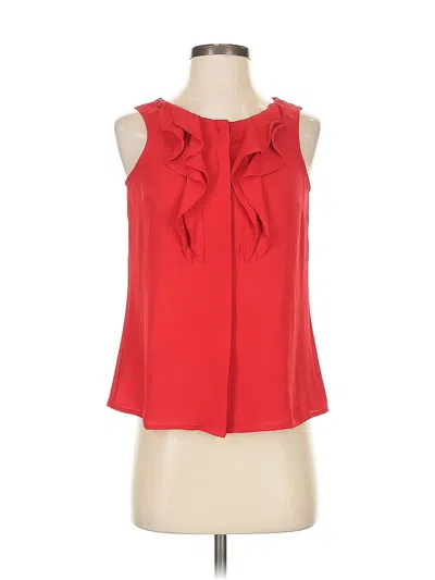 Pre-owned Ann Taylor Loft Sleeveless Blouse In Red