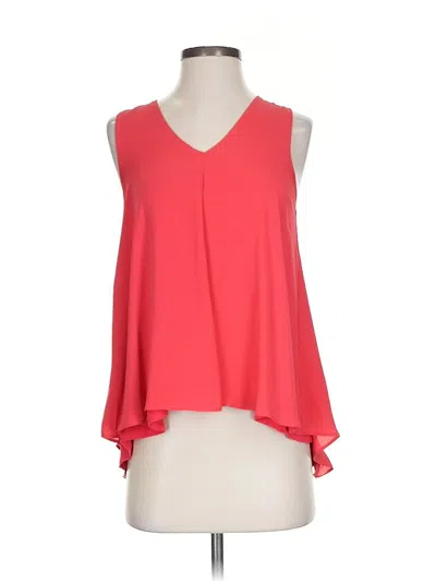 Pre-owned Ann Taylor Loft Sleeveless Blouse In Red