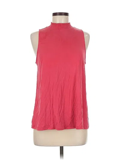 Pre-owned Ann Taylor Loft Sleeveless Blouse In Red