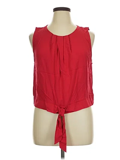 Pre-owned Ann Taylor Loft Sleeveless Blouse In Red