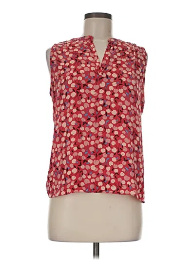 Pre-owned Ann Taylor Loft Sleeveless Blouse In Red