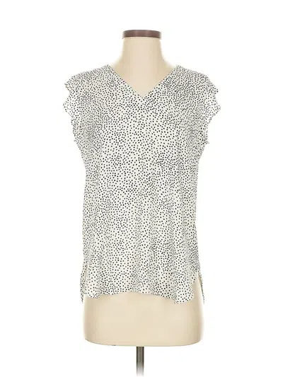 Pre-owned Ann Taylor Loft Sleeveless Blouse In Silver