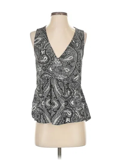 Pre-owned Ann Taylor Loft Sleeveless Blouse In Silver