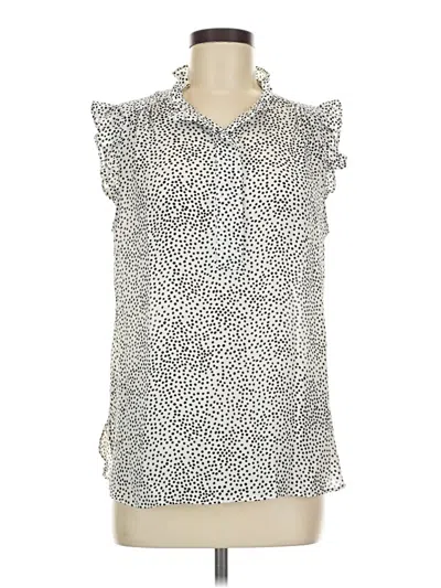Pre-owned Ann Taylor Loft Sleeveless Blouse In Silver