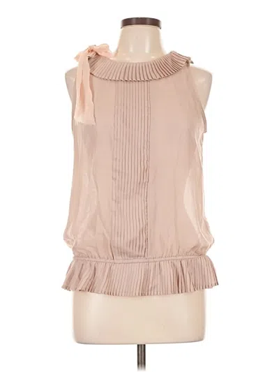 Pre-owned Ann Taylor Loft Sleeveless Blouse In Tan