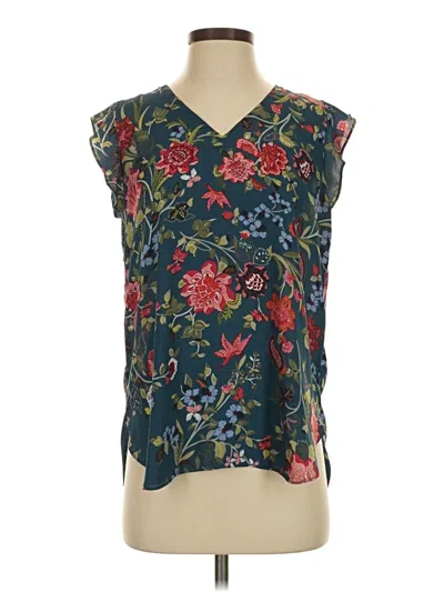 Pre-owned Ann Taylor Loft Sleeveless Blouse In Teal