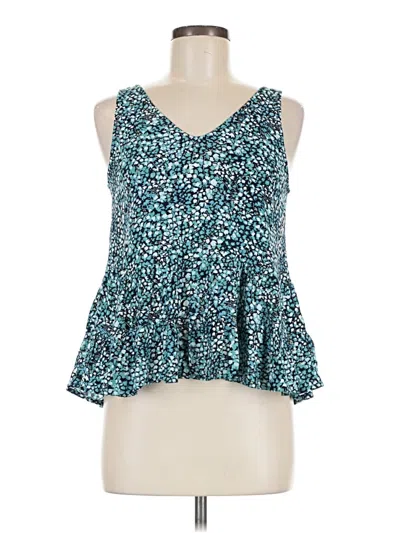 Pre-owned Ann Taylor Loft Sleeveless Blouse In Teal