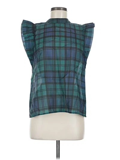 Pre-owned Ann Taylor Loft Sleeveless Blouse In Teal